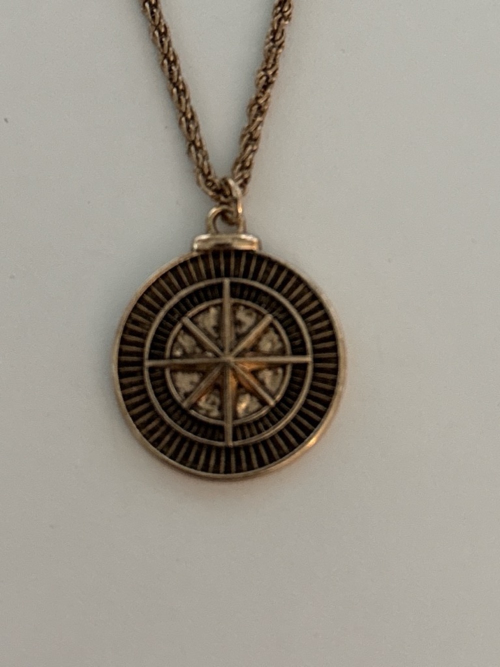 Gold Compass Pendant Necklace for Women